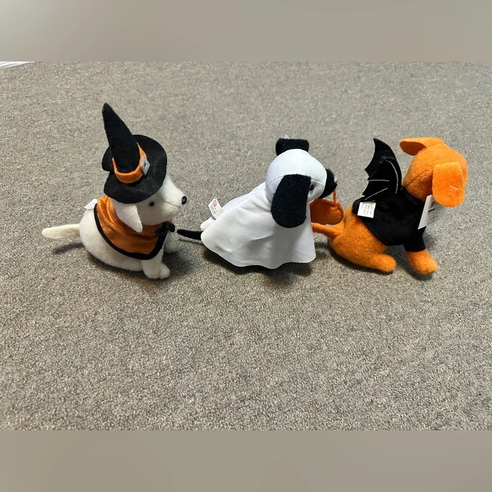 Target Halloween 2024 PLUSH DOGS Set of 3 - Ghost Bat Witch Wizard
